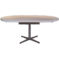 Vintage Eettafel Pastoe Witte Uitschuifbare Tafel Ovaal