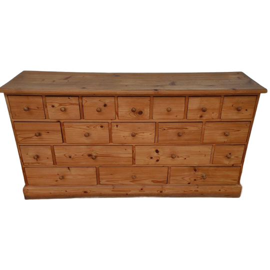 Vintage Apothekerskast Grenen Wandkast Ladekast Dressoir 1