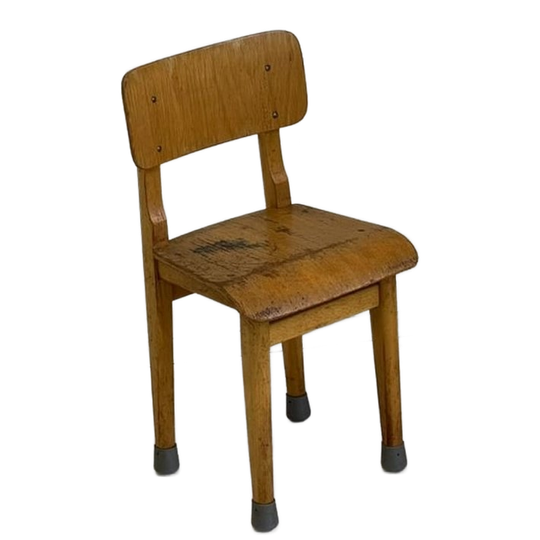Industrieel Kids Stoeltje Vintage Schoolstoel 1
