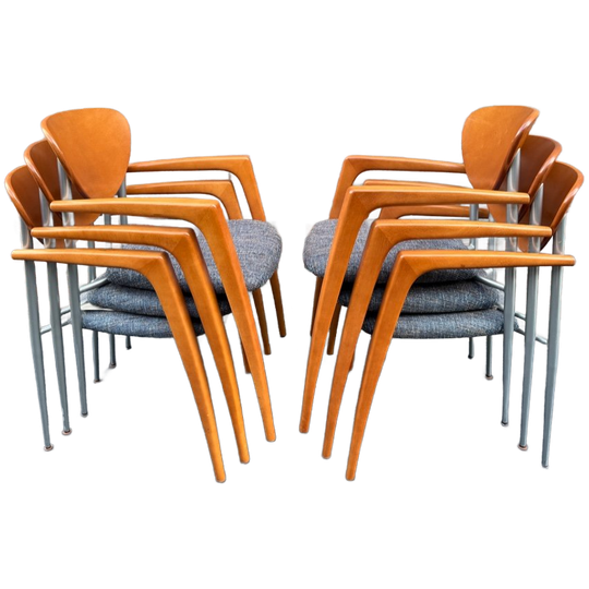 6 X Memphis Stijl Stoelen 1
