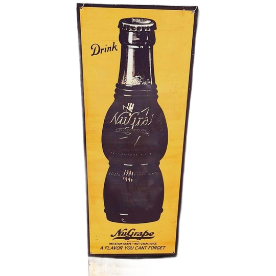 Antiek Reclamebord, Usa Tin Sign Van Nugrape Drinks. 1