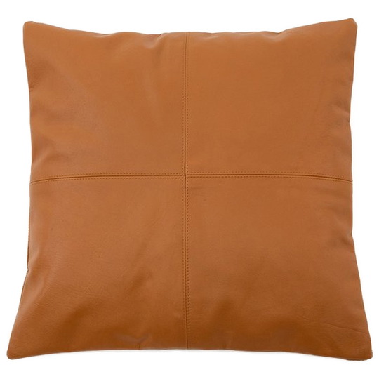 Bazar Bizar | De Four Panel Leather Kussenhoes - Camel - 40x40 1