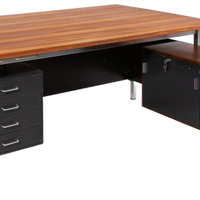 Executive Desk By Herbert Hirche For Holzäpfel, 1950’s Germany