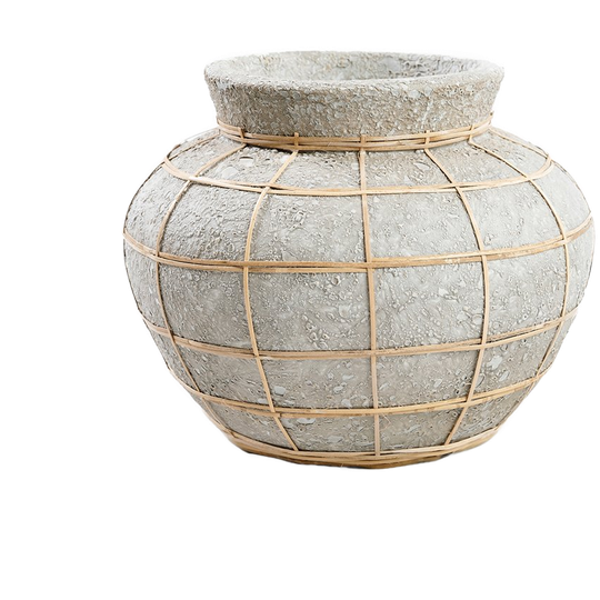 Bazar Bizar | De Belly Vaas - Beton Grijs Naturel - S 1