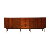 Groot Exclusief Vintage Palissander Dressoir Van Topform Uit De Jaren '60