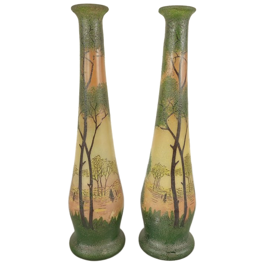 Duo Art Nouveau Vazen François Th. Legras 1
