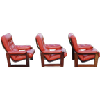 Coja Armchairs Lederen Bekleding Palissander Frame Scandinav thumbnail 1