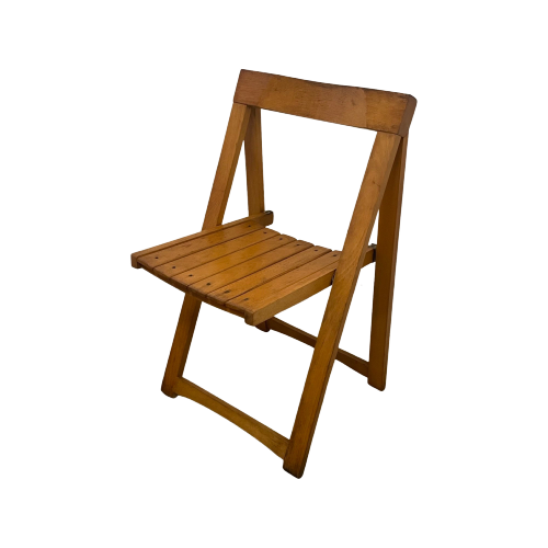 Aldo Jacober - Folding Chair Model ‘Trieste’ - Bazzani Italy - Light Oak (Wood Grain)