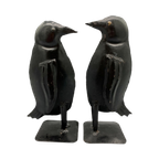Set Vintage Metalen Pinguïns Zwart Handgemaakt thumbnail 1