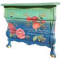 Buikkast - Ladekast - Restyled - Blauw-groen