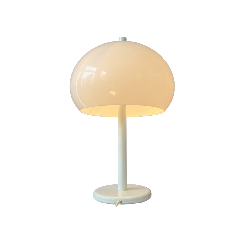 Dijkstra Tafellamp - Vintage Mushroom Bureaulamp - Wit Space Age Licht