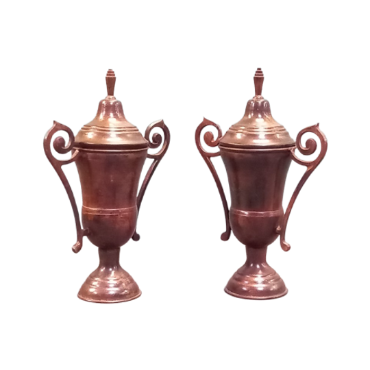 Set Antieke Bronzen Oorvazen 1