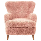 Vintage Fauteuil Nieuw Gestoffeerd Roze Doodle thumbnail 1