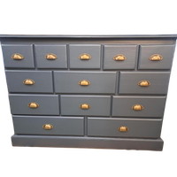 Grenen Ladekast Refurbished Grijs