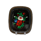Handbeschilderd Dienblad Metaal Bloemdecor thumbnail 1