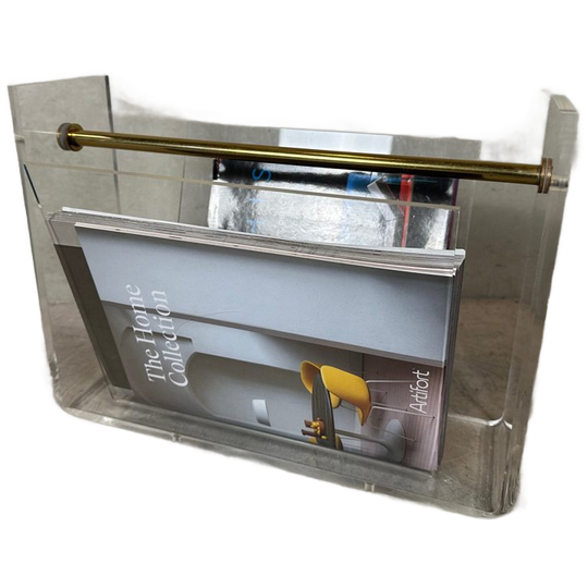Vintage Plexi En Messing Magazinehouder 1