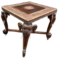 Summer Sale! Antieke Anglo Indian Olifant Tafel Vintage
