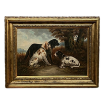 Henry Schouten (1857-1927). Groot Formaat Schilderij.