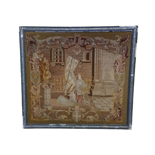 Antiek Frans Aubusson Jeanne D'arc Vroeg 19e Eeuw 1