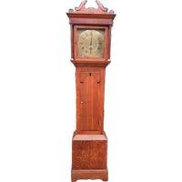 Antieke Staande Engelse Klok Afm. 47x22cm En 215cm Hoog