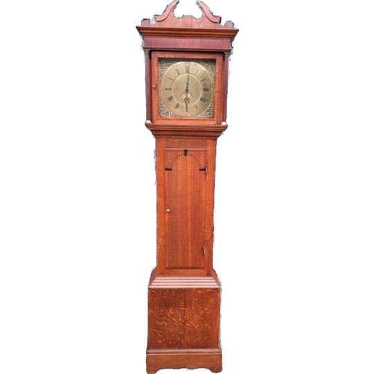 Antieke Staande Engelse Klok Afm. 47x22cm En 215cm Hoog 1