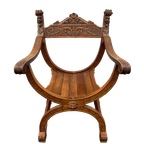 Antieke Stoel - Dagobertstoel Met Mooie Details En Kussentje thumbnail 1