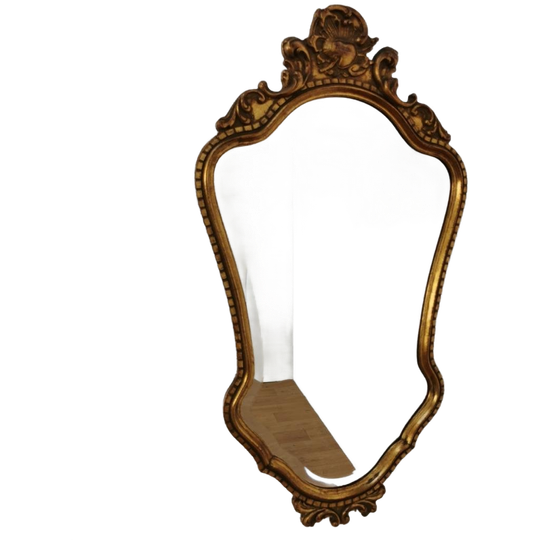 Barok Rococo Regency Spiegel Kuifspiegel Schouwspiegel Goudkleurig 9 1