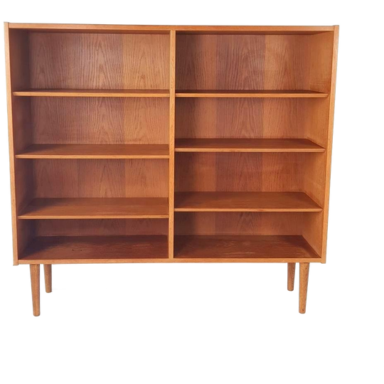 Deense Kast Boeken | Vintage Wandkast | Teak Fineer Kast 1
