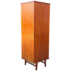 Vintage Compacte Kledingkast Wandrobe Jaren 60 Teak Kast thumbnail 1