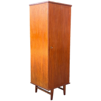Vintage Compacte Kledingkast Wandrobe Jaren 60 Teak Kast
