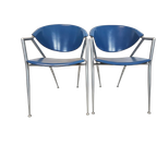 Calligaris - Leer - Eetkamerstoelen Set (2) - Made In Italy - 1990'S thumbnail 1