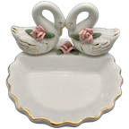 Vintage Kitsch Zeepbakje Zwanen thumbnail 1