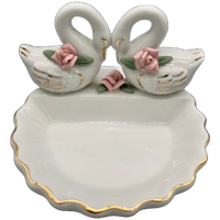 Vintage Kitsch Zeepbakje Zwanen