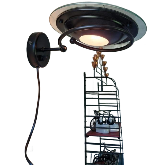 Vintage Postmoderne Steinhauer Ufo Wandlamp Design 1