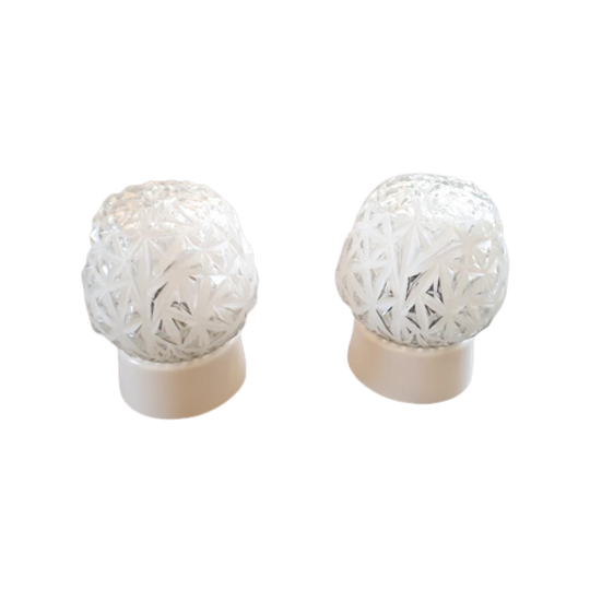 * 2x Vintage Plafondlamp Bolletje Plaffonaire 1