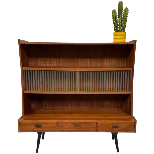 Vintage Wandmeubel Buffetkast Teak Fineer Jaren 60 Design 1