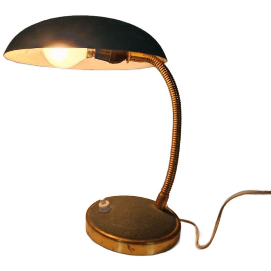 Italiaanse Goosneck Vintage Bureau Lamp Jaren 50. 1