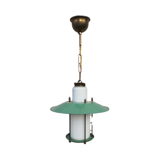 Mid Century Hal Lamp Pastel Groen 1