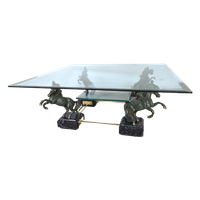 Nb22 – Hollywood Regency Style – Coffeetable – Maison Charles -jaren 70 – Paard Van Gansu