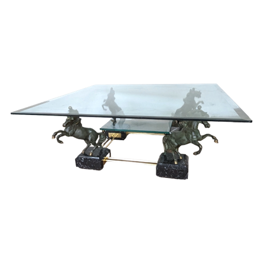 Nb22 – Hollywood Regency Style – Coffeetable – Maison Charles -jaren 70 – Paard Van Gansu 1