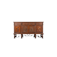 Unique Carved ‘don Quixote’ Cabinet / Dressoir, Spain 1950’s