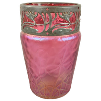Antiek Iriserend Art Nouveau Vaasje