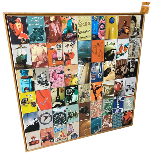 Groot Vespa Collage Canvas 1