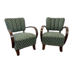 Set Van 2 Loungestoelen Van Jindrich Halabala H237 thumbnail 1