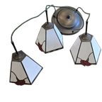 3 Light Chandelier With Glass Shades /art Deco thumbnail 1