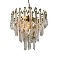 Vintage Luxueuze Art Deco Stijl 80’S Kristallen Kroonluchter