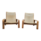 Mid-century Pulkka Lounge Chair By Ilmari Lappalainen For Asko, Finland, 1960s, Set Of 2 thumbnail 1