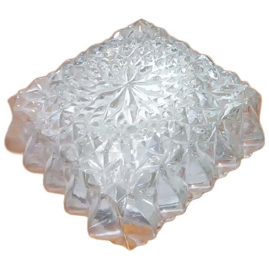 Vintage Vierkant Glazen Plafondlamp 1