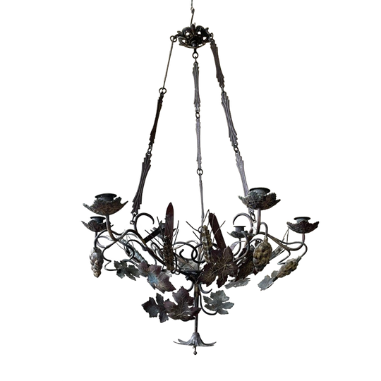 Oogstlamp Kerklamp Hanglamp Voor Kaarsen Frans Antiek 1