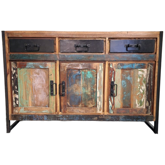 Industriële Reclaimed Houten Kast 1